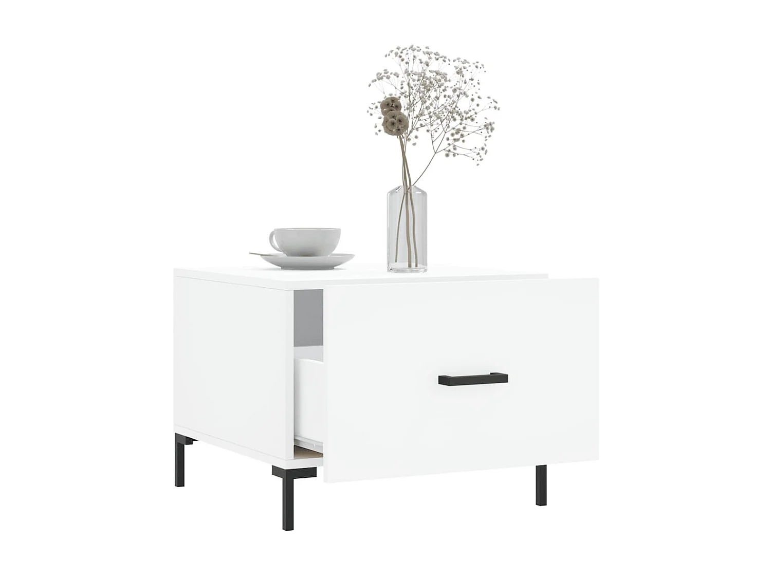 2er-Set Couchtische Beistelltisch Weiß 50x50x40 cm Holzwerkstoff -MN86851