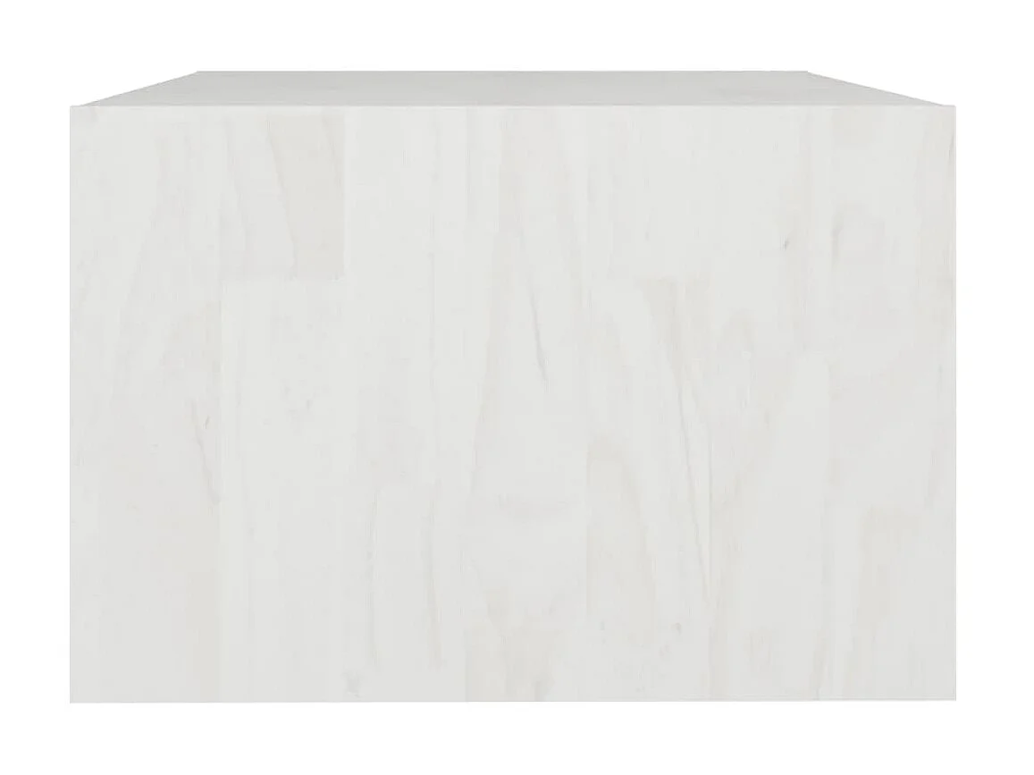 Couchtisch Beistelltisch Weiß 75x50x33,5 cm Massivholz Kiefer -MN87099