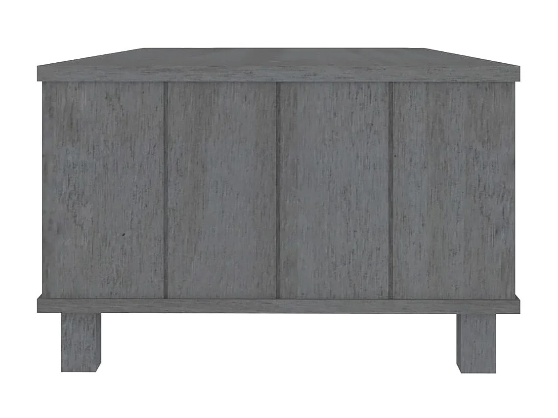 Couchtisch Beistelltisch HAMAR Dunkelgrau 100x55x35 cm Massivholz Kiefer -MN38139