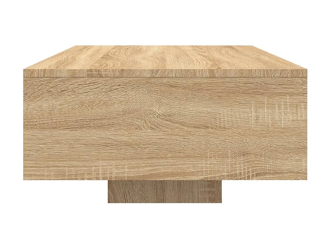 Couchtisch Beistelltisch mit LED-Leuchten Sonoma-Eiche 85x55x31 cm -MN95576