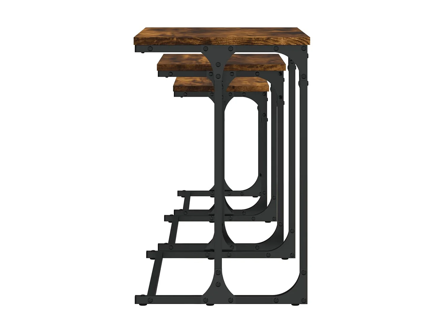 3er-Set Satztische Couchtische Räuchereiche Holzwerkstoff -MN55450