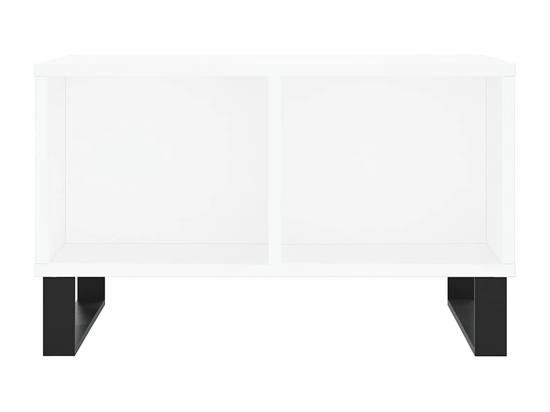 Couchtisch Beistelltisch Weiß 60x50x36,5 cm Holzwerkstoff -MN69042