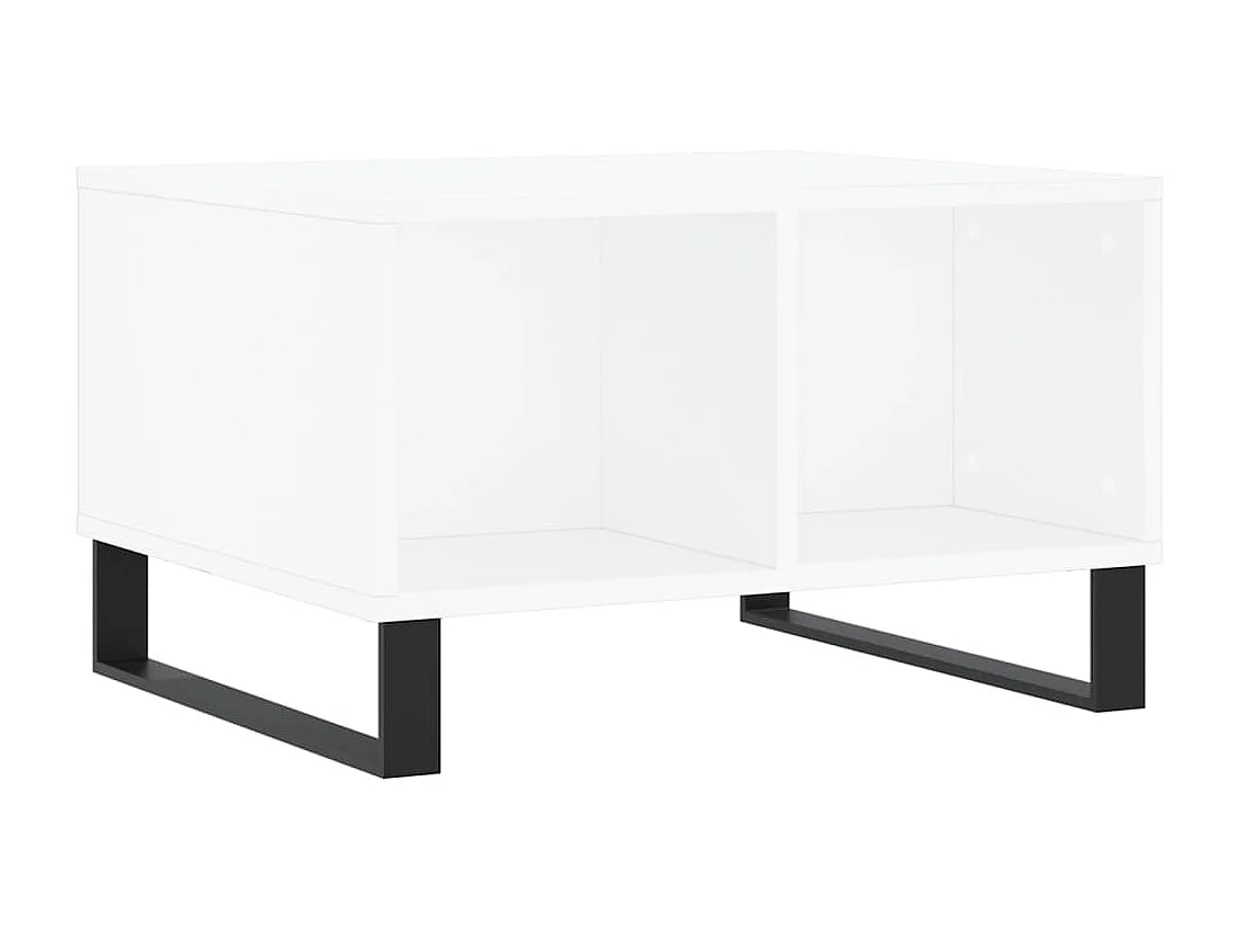 Couchtisch Beistelltisch Weiß 60x50x36,5 cm Holzwerkstoff -MN69042