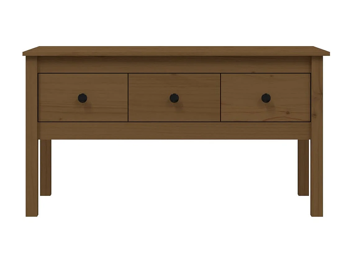Couchtisch Beistelltisch Honigbraun 102x49x55 cm Massivholz Kiefer -MN44402
