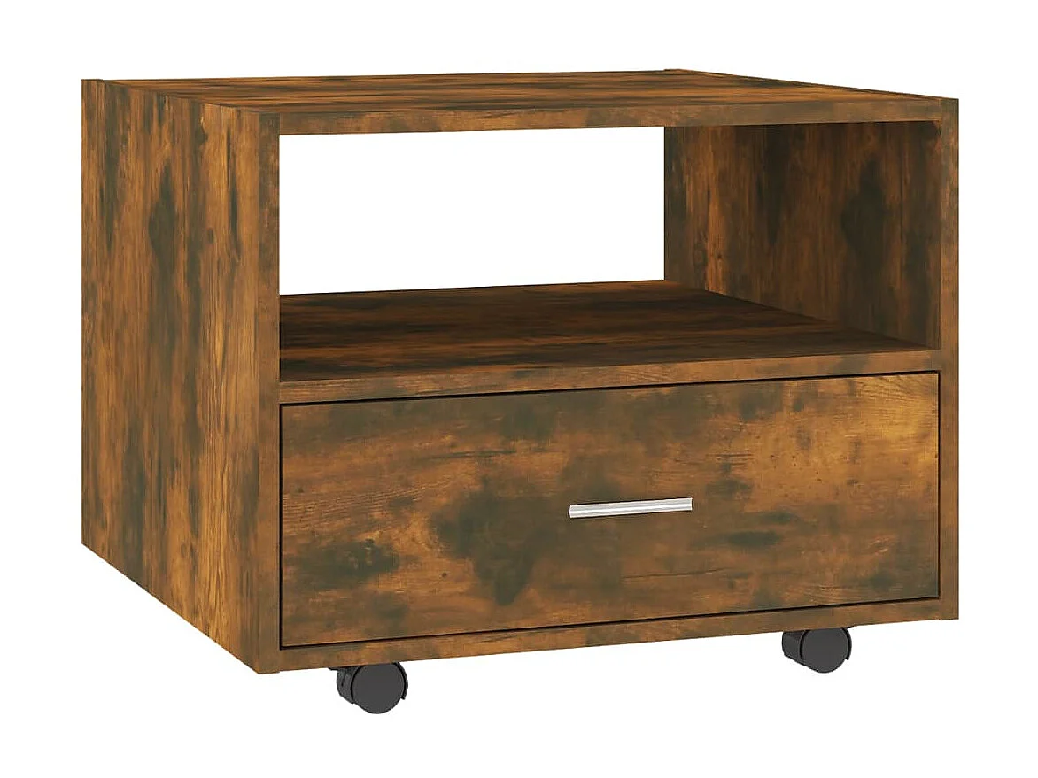 Couchtisch Beistelltisch Räuchereiche 55x55x40 cm Holzwerkstoff -MN56809