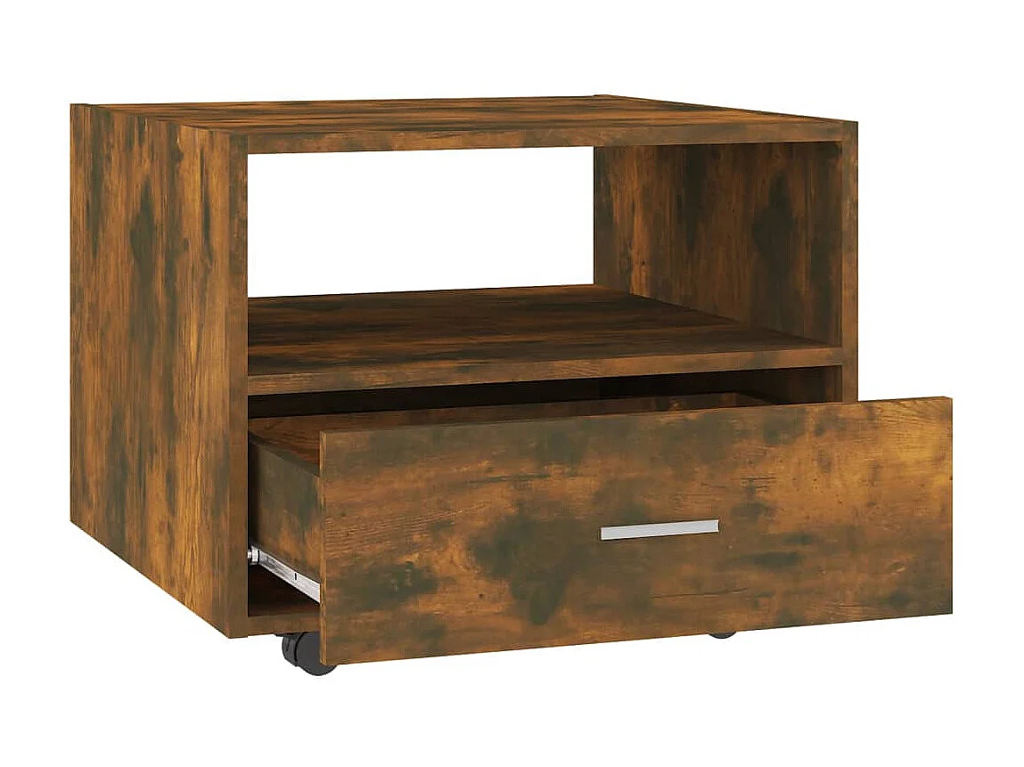 Couchtisch Beistelltisch Räuchereiche 55x55x40 cm Holzwerkstoff -MN56809