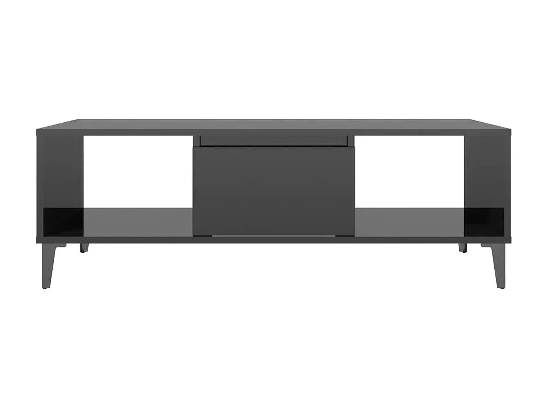 Couchtisch Beistelltisch Hochglanz-Schwarz 103,5x60x35 cm Holzwerkstoff -MN42765