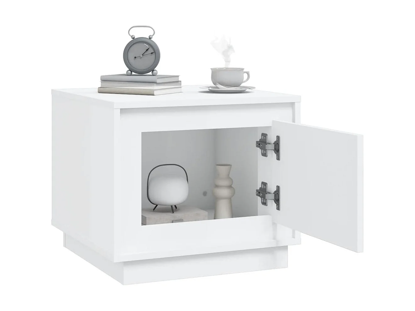 Couchtisch Beistelltisch Weiß 51x50x44 cm Holzwerkstoff -MN86251