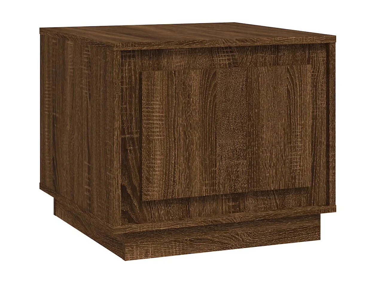 Couchtisch Braun Beistelltisch Eichen-Optik 51x50x44 cm Holzwerkstoff -MN40540