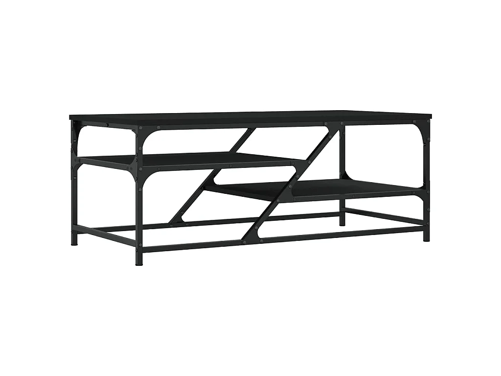 Couchtisch Beistelltisch Schwarz 100x49x40 cm Holzwerkstoff -MN24382