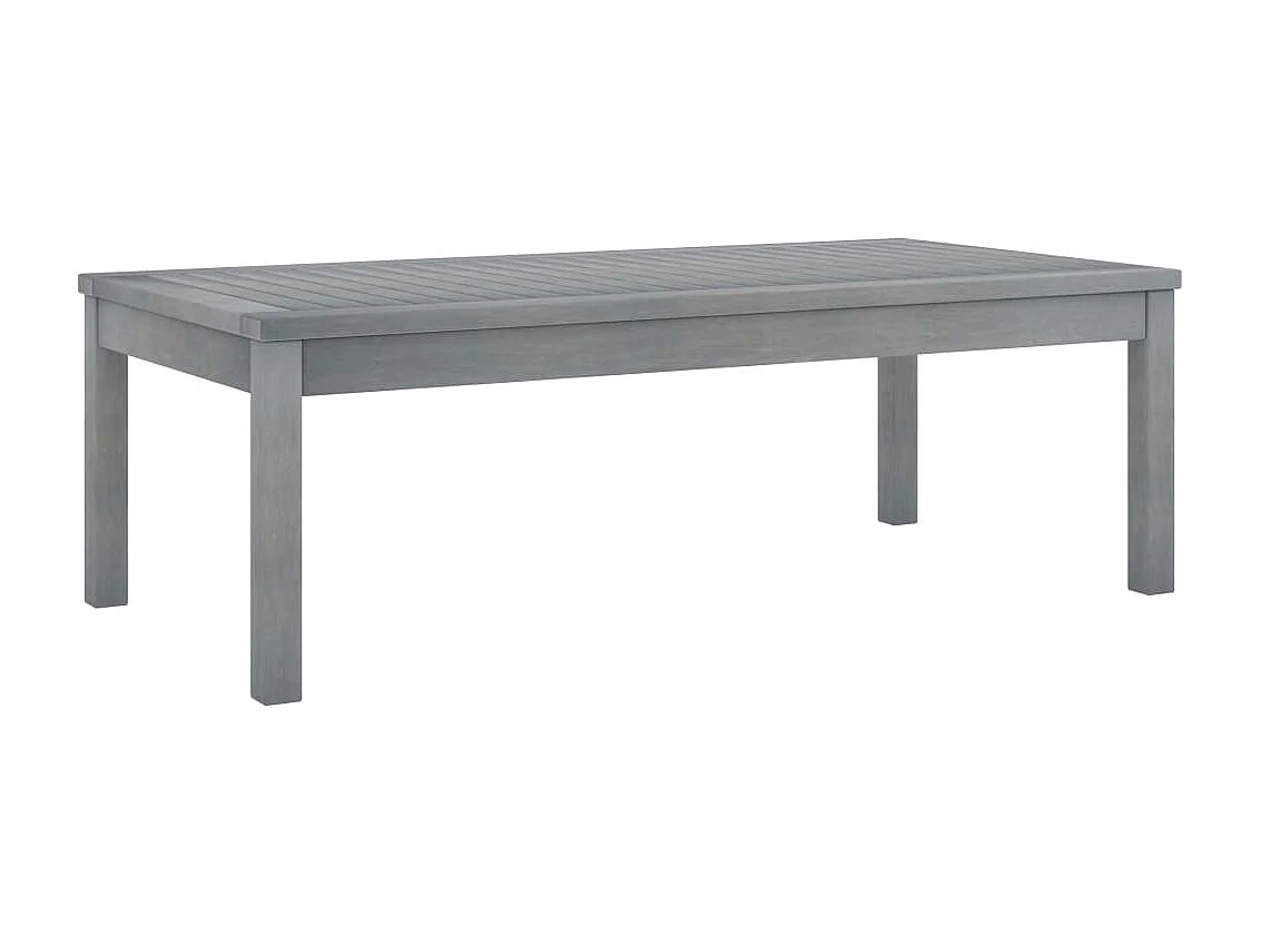 Couchtisch Beistelltisch 100x50x33 cm Grau Massivholz Akazie -MN78145