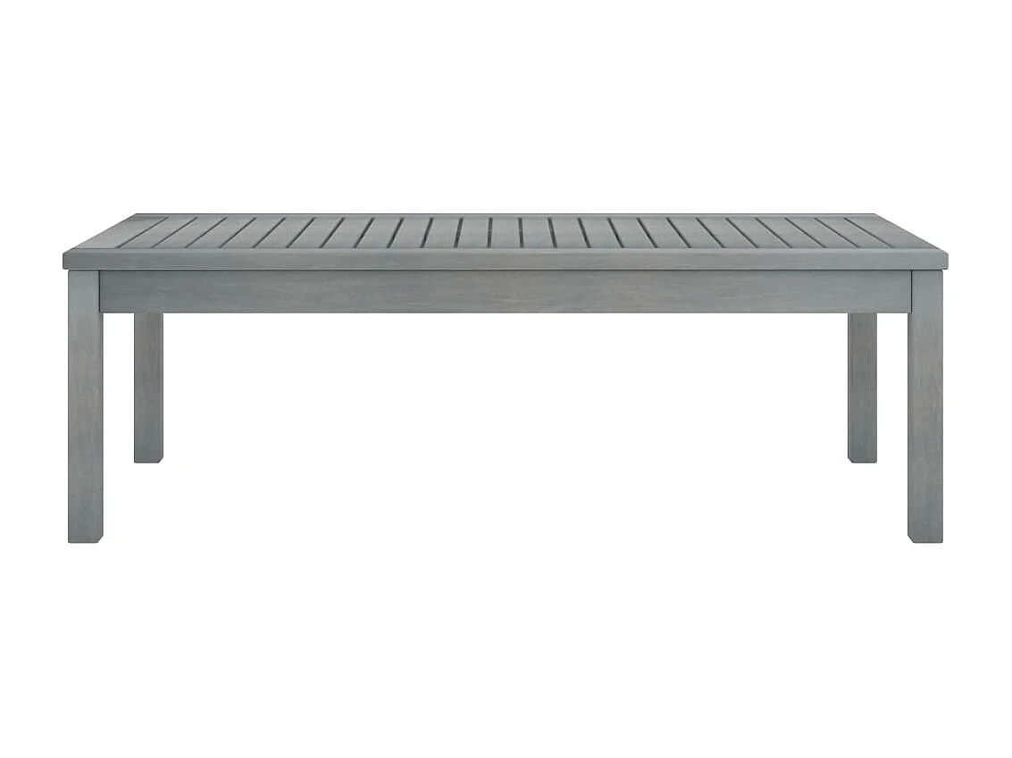 Couchtisch Beistelltisch 100x50x33 cm Grau Massivholz Akazie -MN78145