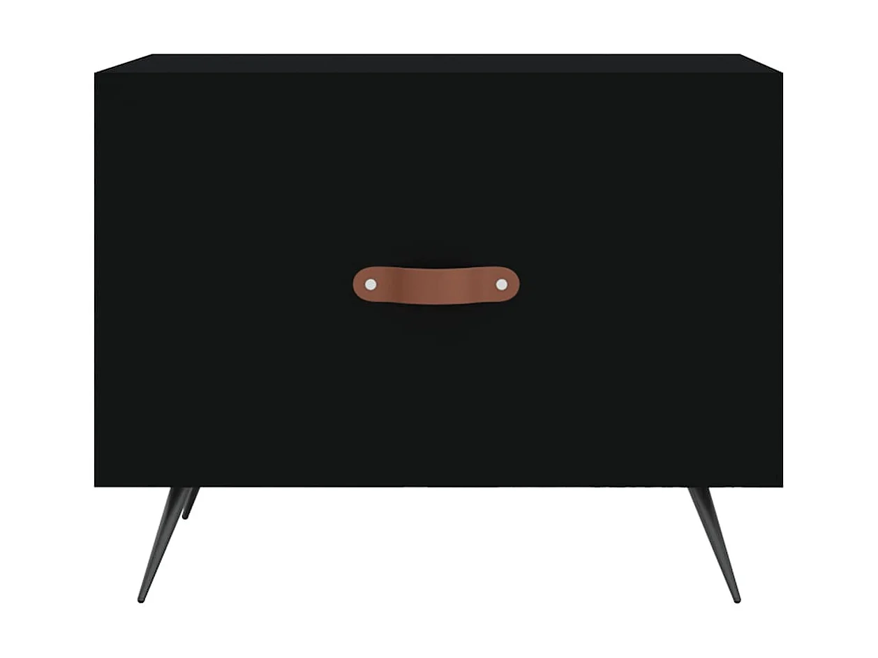 Couchtisch Beistelltisch Schwarz 50x50x40 cm Holzwerkstoff -MN73034