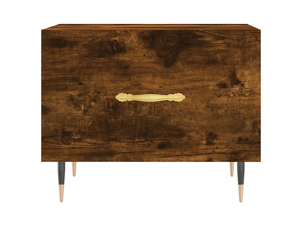 2er-Set Couchtische Beistelltisch Räuchereiche 50x50x40 cm Holzwerkstoff -MN65898