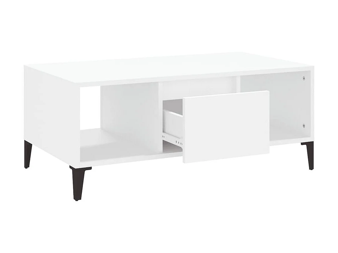 Couchtisch Beistelltisch Weiß 90x50x36,5 cm Holzwerkstoff -MN62534