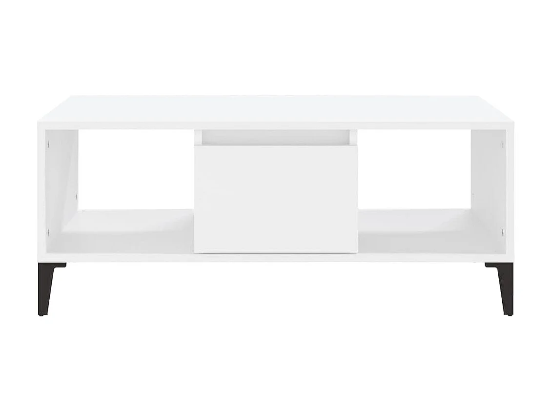 Couchtisch Beistelltisch Weiß 90x50x36,5 cm Holzwerkstoff -MN62534