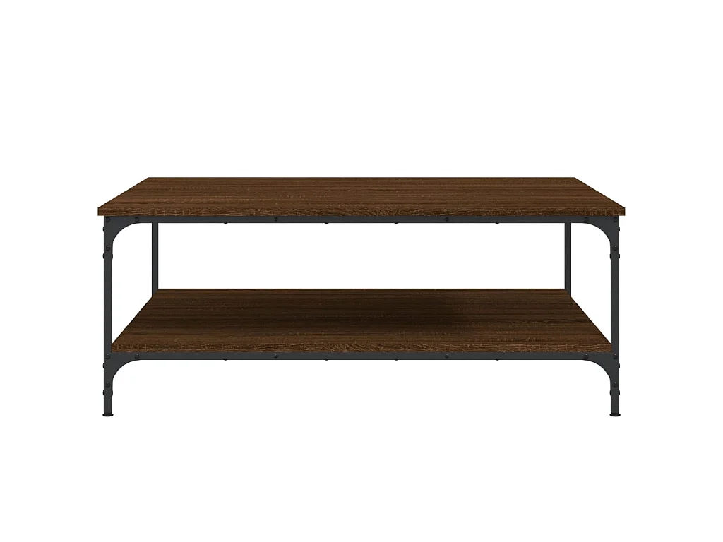 Couchtisch Braun Beistelltisch Eichen-Optik 100x100x40 cm Holzwerkstoff -MN95525