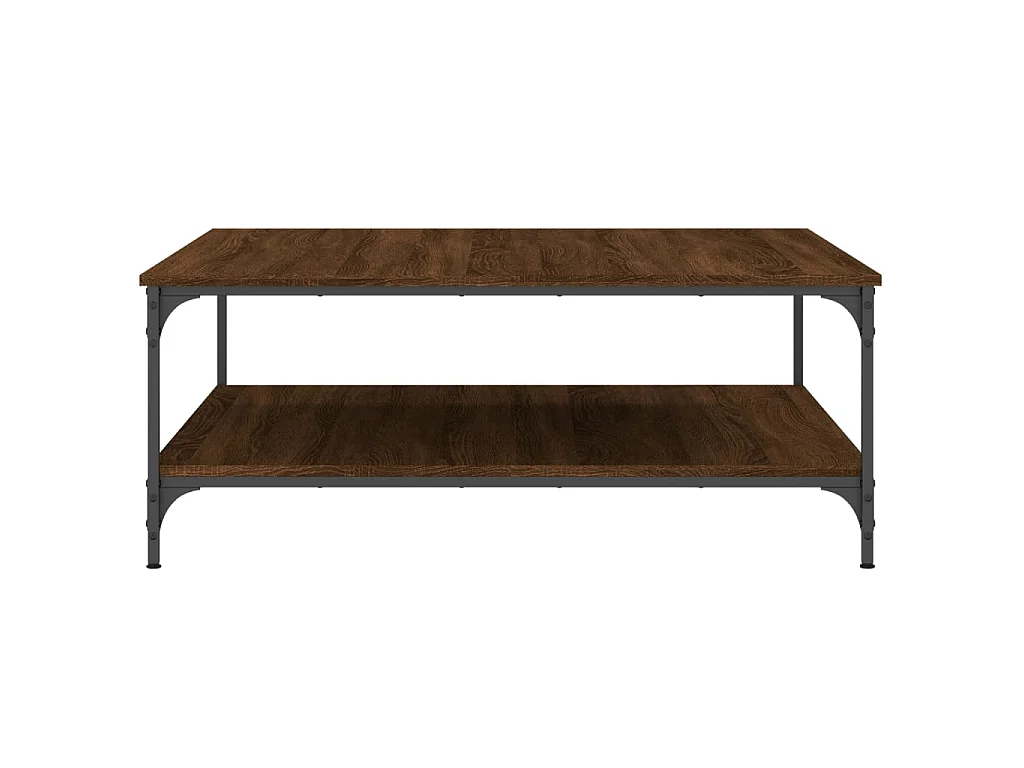 Couchtisch Braun Beistelltisch Eichen-Optik 100x100x40 cm Holzwerkstoff -MN95525