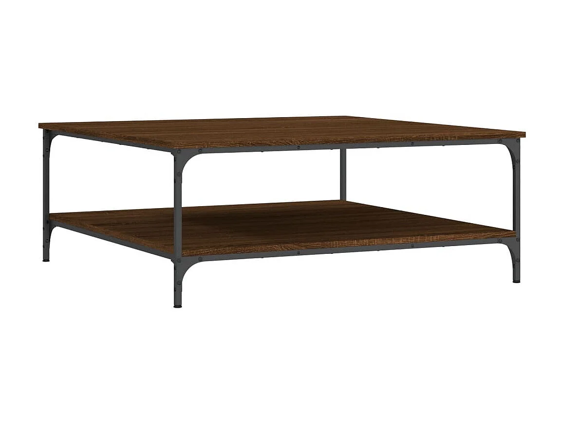 Couchtisch Braun Beistelltisch Eichen-Optik 100x100x40 cm Holzwerkstoff -MN95525