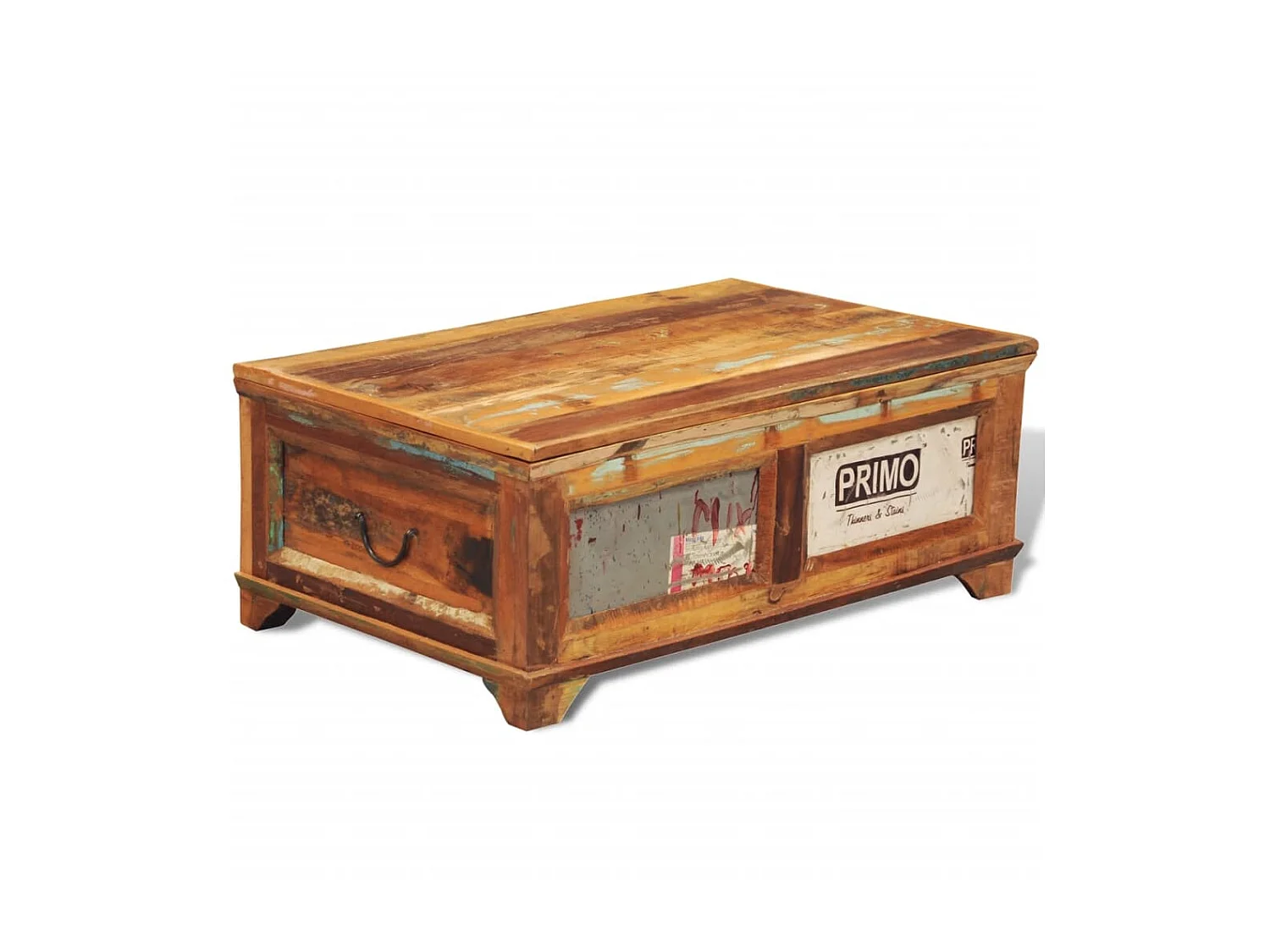 Couchtisch Beistelltisch mit Stauraum Vintage Altholz -MN51660