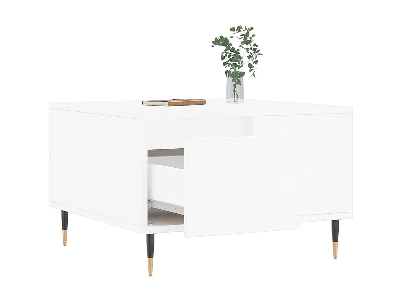 Couchtisch Beistelltisch Weiß 55x55x36,5 cm Holzwerkstoff -MN31864