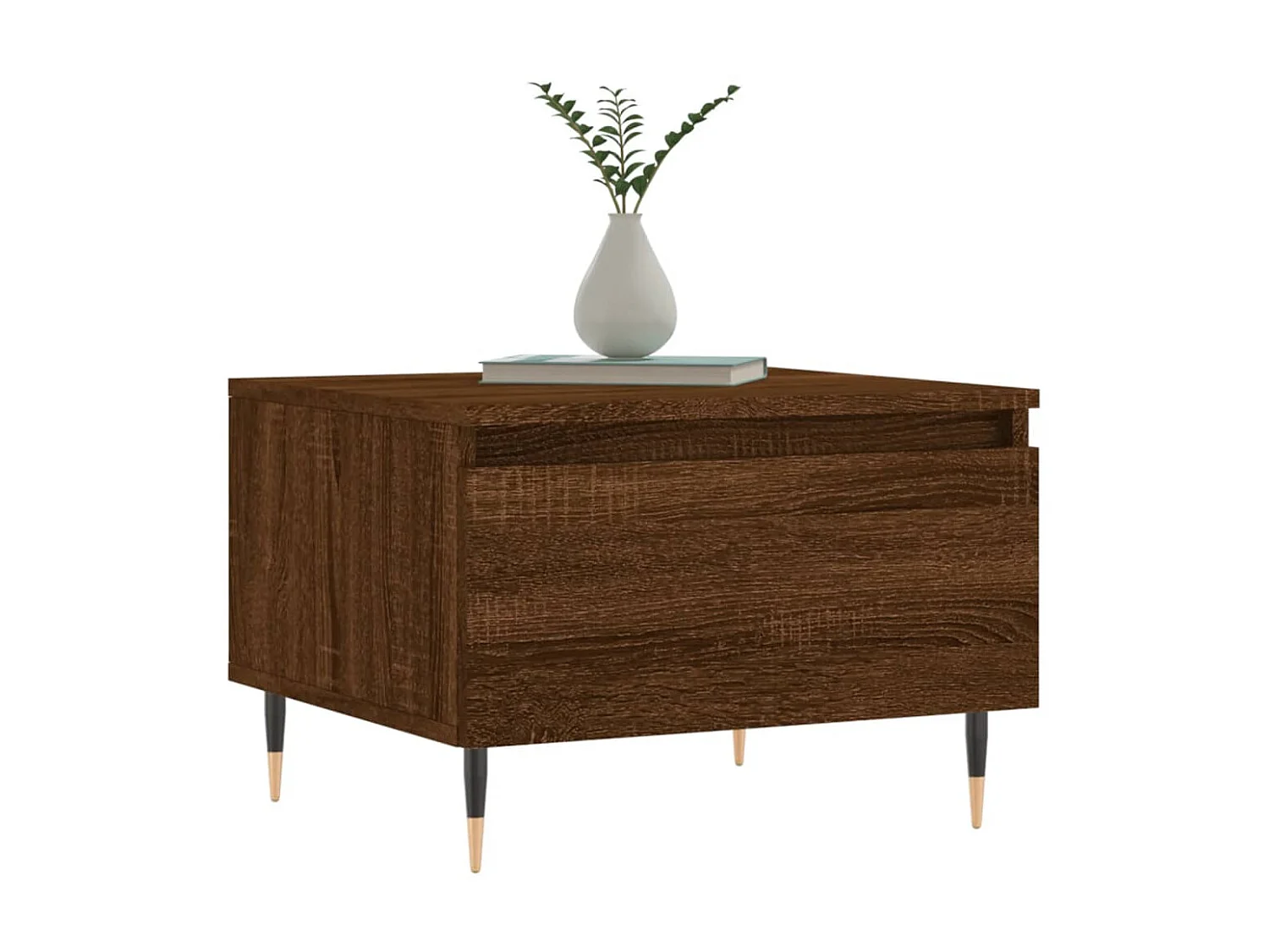 2er-Set Couchtische Beistelltisch Braun Eichen-Optik 50x46x35 cm Holzwerkstoff -MN16906