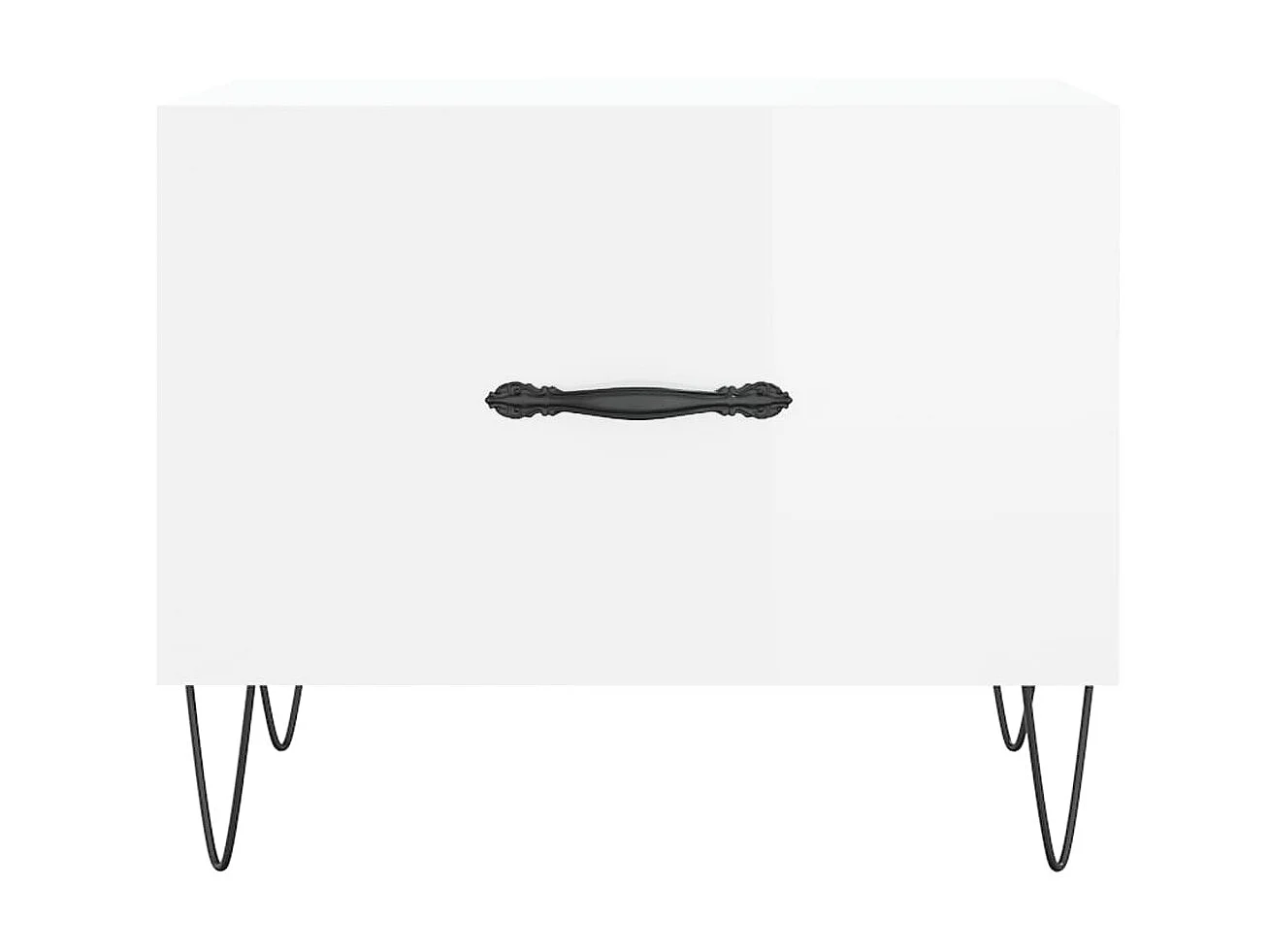 2er-Set Couchtische Beistelltisch Hochglanz-Weiß 50x50x40 cm Holzwerkstoff -MN17236