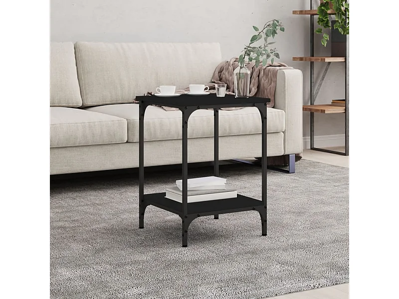 Couchtisch Beistelltisch Schwarz 40x40x55 cm Holzwerkstoff -MN95898