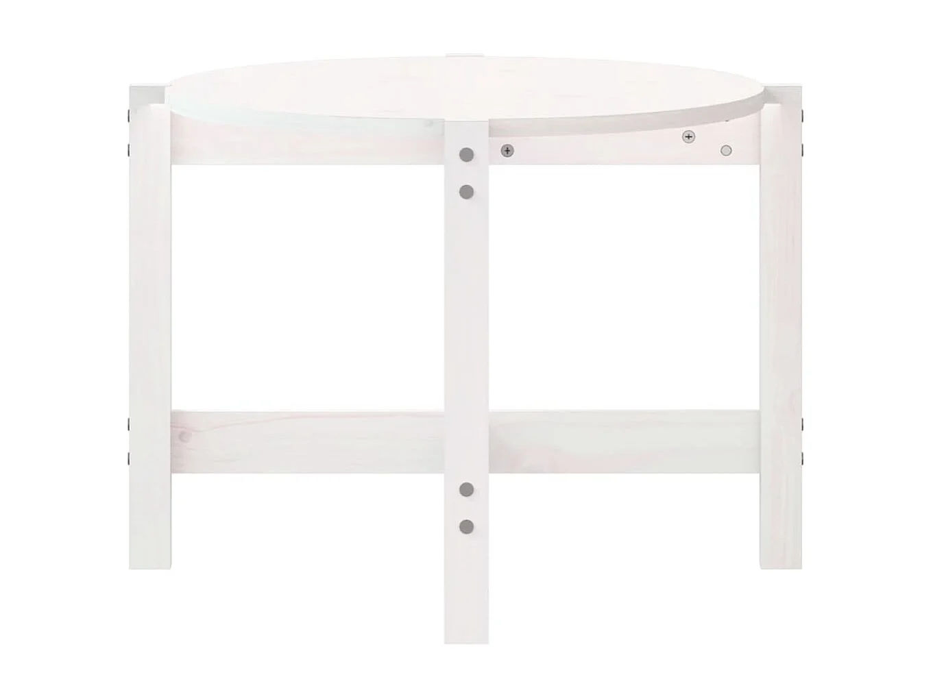 Couchtisch Beistelltisch Weiß 118x63x45 cm Massivholz Kiefer -MN39096