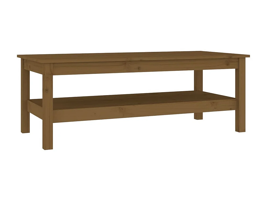 Couchtisch Beistelltisch Honigbraun 110x50x40 cm Massivholz Kiefer -MN58117