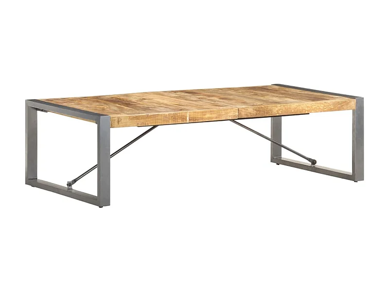 Couchtisch Beistelltisch 140x70x40 cm Raues Mangoholz -MN52354