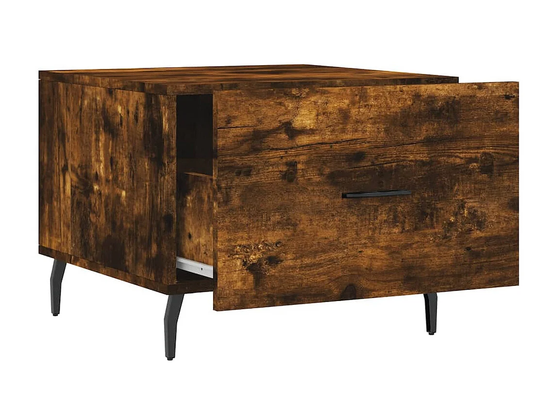 Couchtisch Beistelltisch Räuchereiche 50x50x40 cm Holzwerkstoff -MN63557