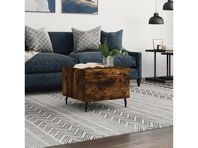 Couchtisch Beistelltisch Räuchereiche 50x50x40 cm Holzwerkstoff -MN63557