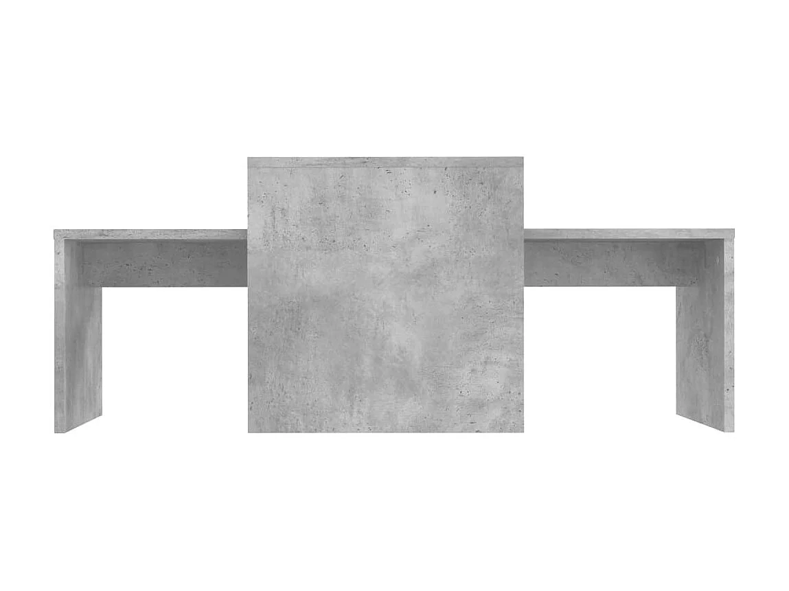 Couchtisch,Beistelltisch-Set Betongrau 100x48x40 cm Holzwerkstoff -MN38398