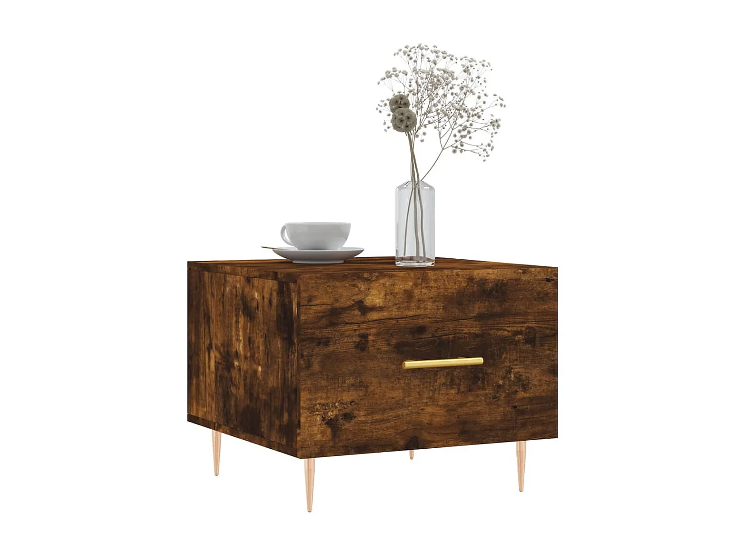 Couchtisch Beistelltisch Räuchereiche 50x50x40 cm Holzwerkstoff -MN92860