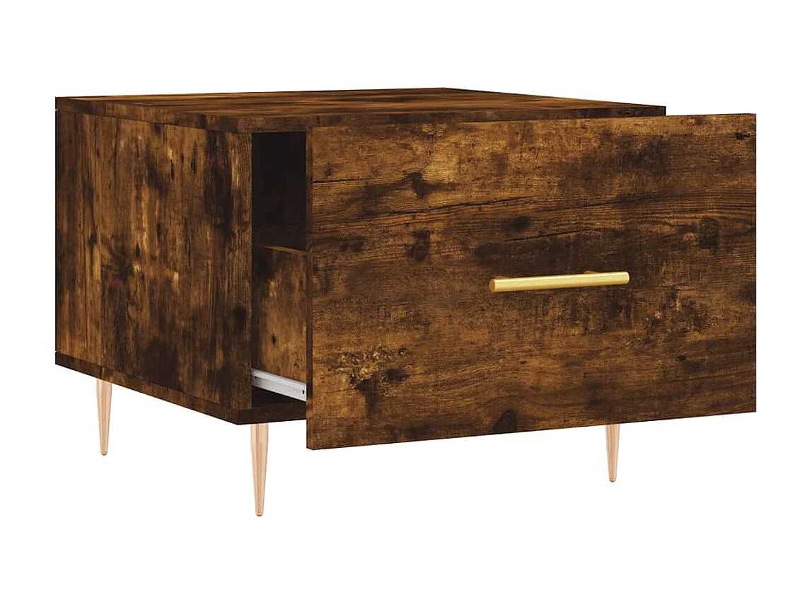 Couchtisch Beistelltisch Räuchereiche 50x50x40 cm Holzwerkstoff -MN92860