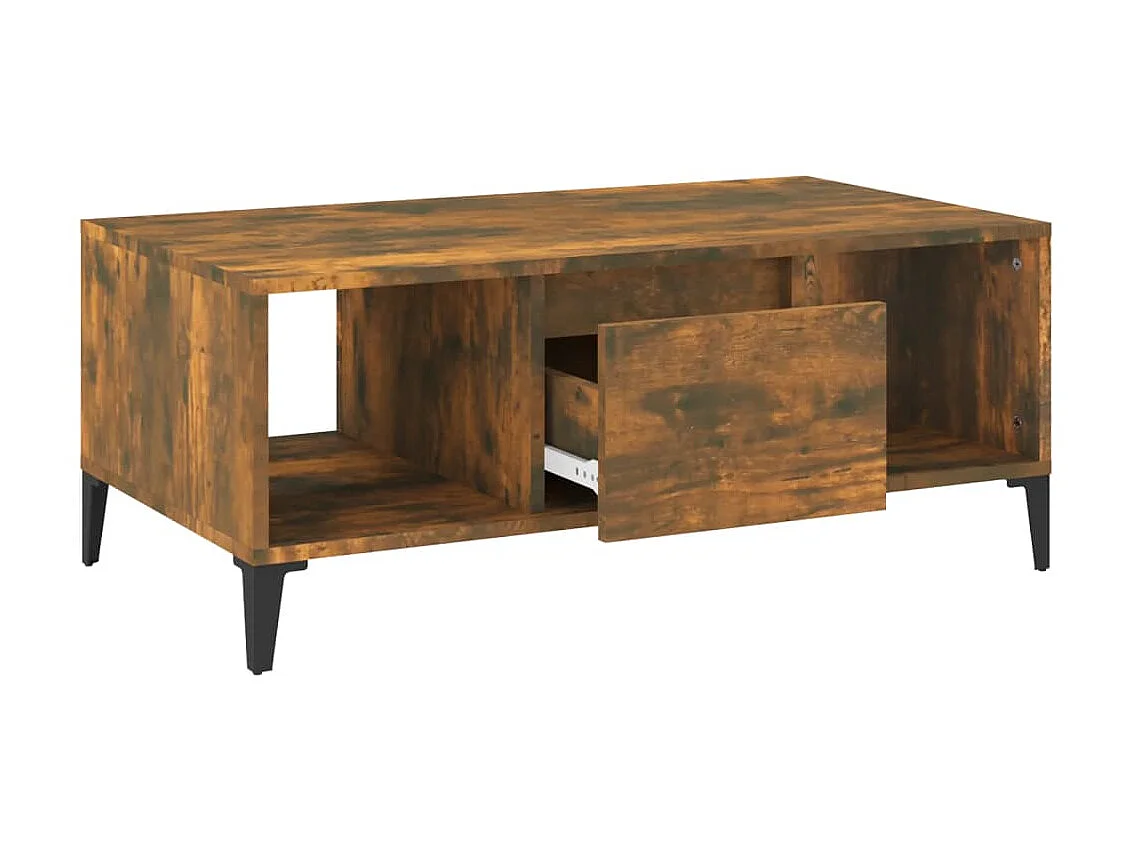 Couchtisch Beistelltisch Räuchereiche 90x50x36,5 cm Holzwerkstoff -MN25167