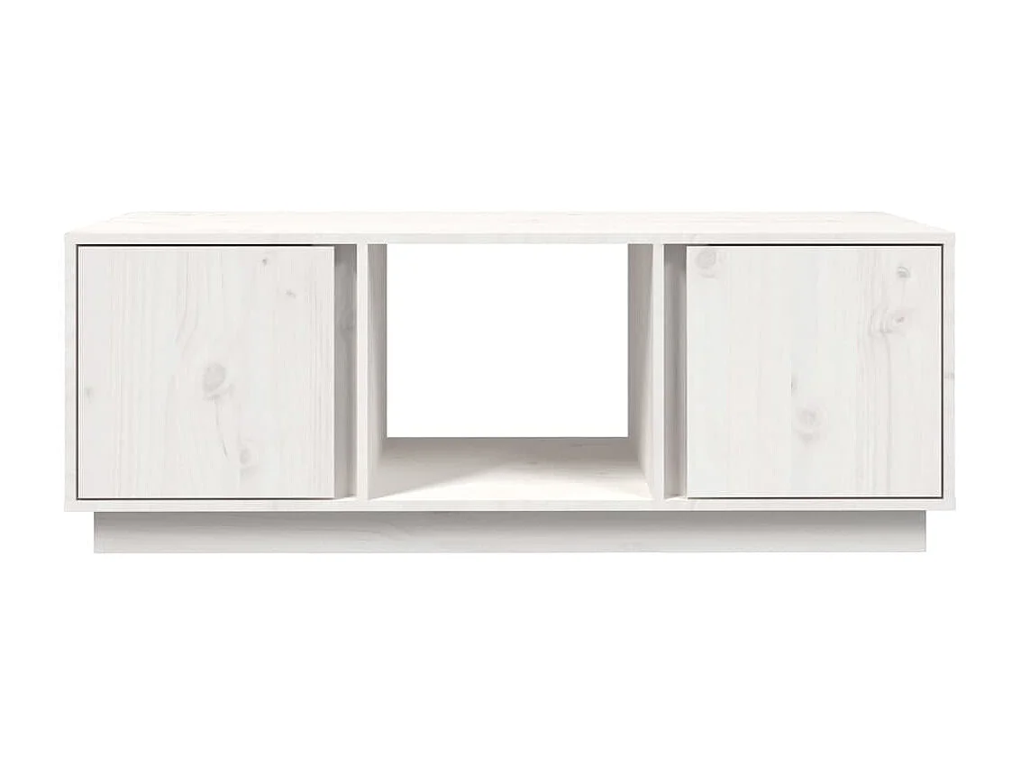 Couchtisch Beistelltisch Weiß 110x50x40 cm Massivholz Kiefer -MN70454