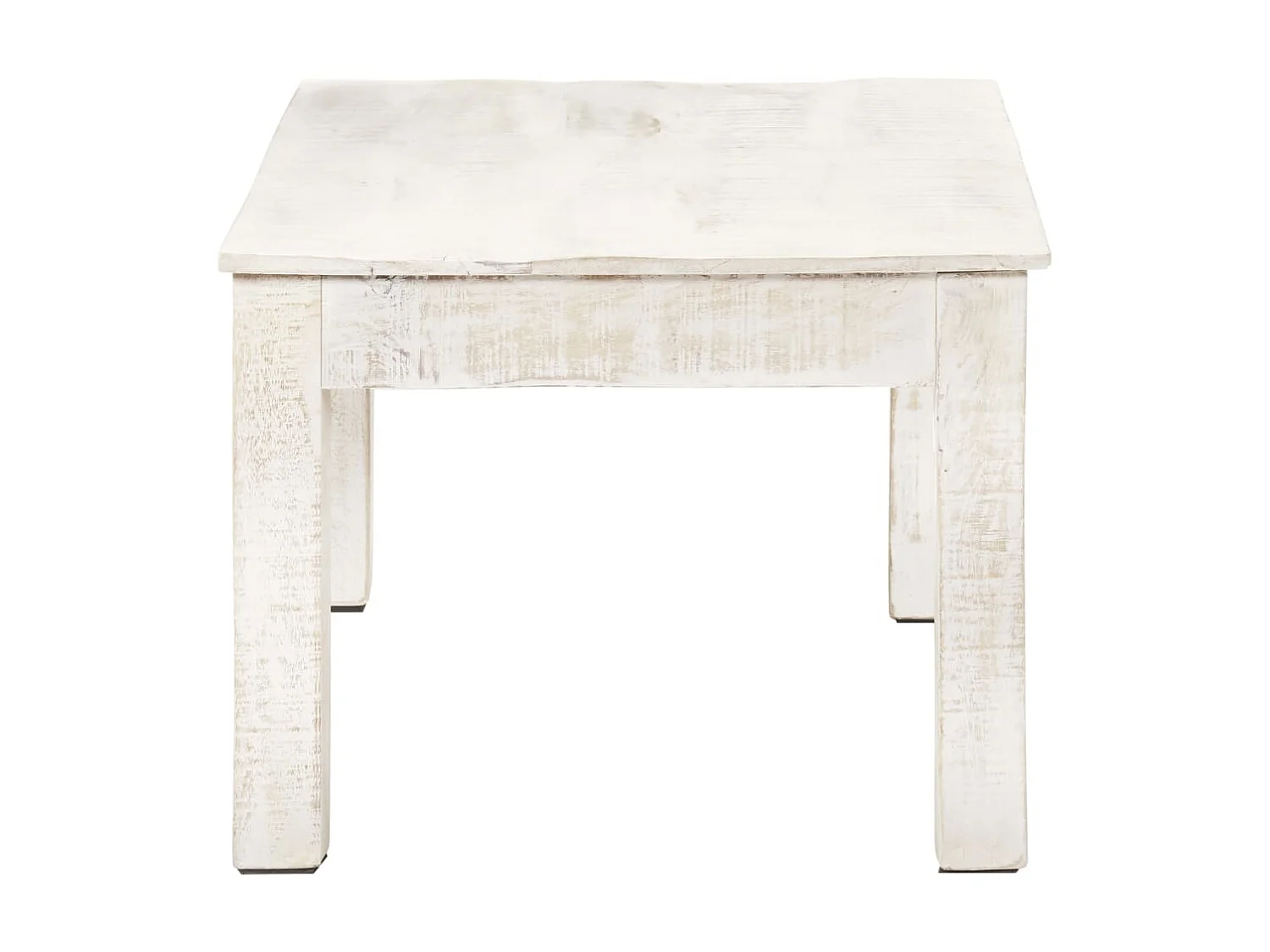 Couchtisch Beistelltisch Weiß 110x60x45 cm Massivholz Mango -MN33764