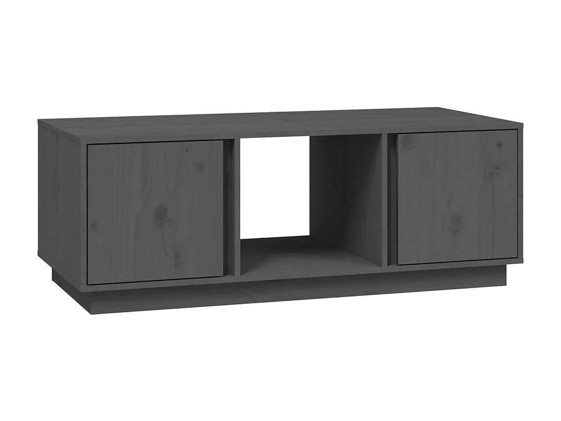 Couchtisch Beistelltisch Grau 110x50x40 cm Massivholz Kiefer -MN63259