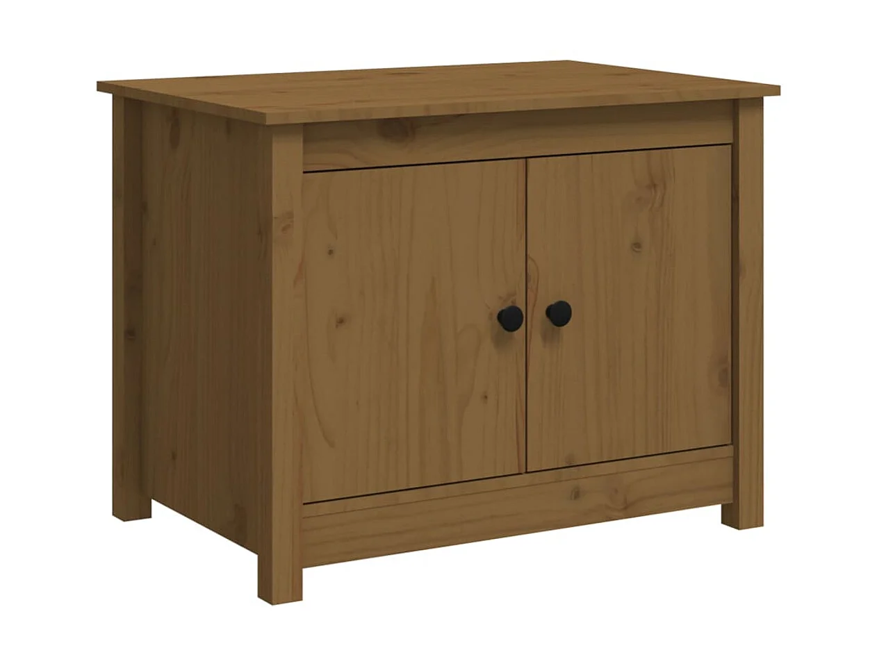 Couchtisch Beistelltisch Honigbraun 71x49x55 cm Massivholz Kiefer -MN62789