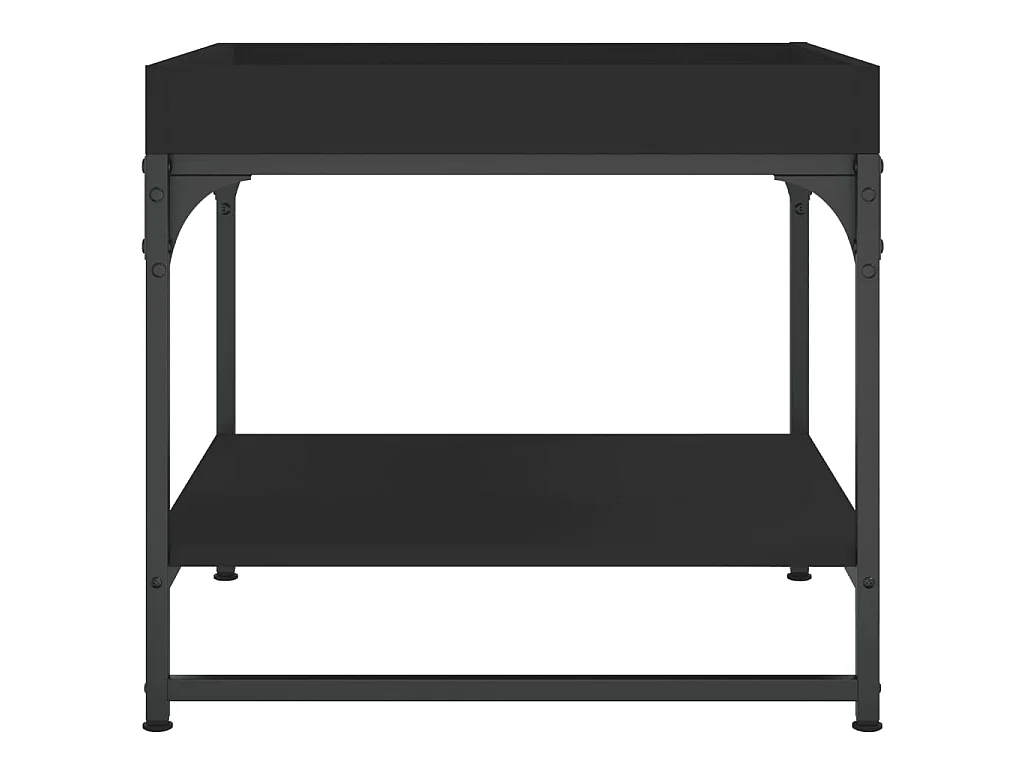 Couchtisch Beistelltisch Schwarz 49,5x49,5x45 cm Holzwerkstoff -MN20617