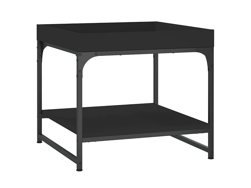 Couchtisch Beistelltisch Schwarz 49,5x49,5x45 cm Holzwerkstoff -MN20617