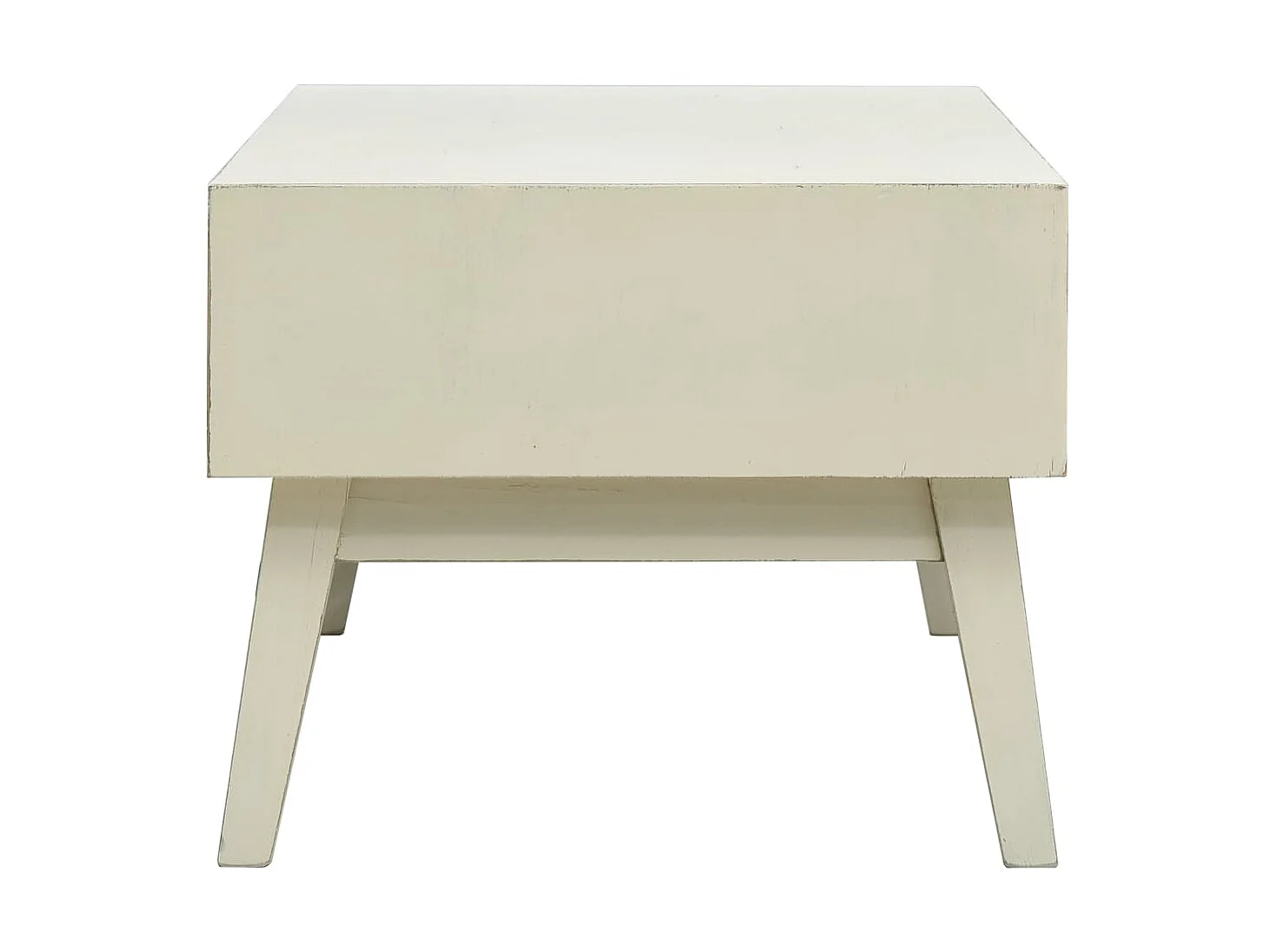 Couchtisch Beistelltisch mit 2 Schubladen Schnitzerei Grau 110x50x40 cm Holz -MN43976