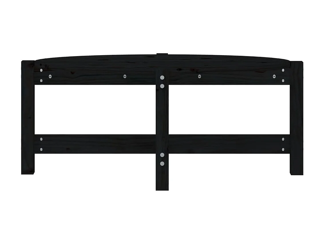 Couchtisch Beistelltisch Schwarz 87x48x35 cm Massivholz Kiefer -MN45238