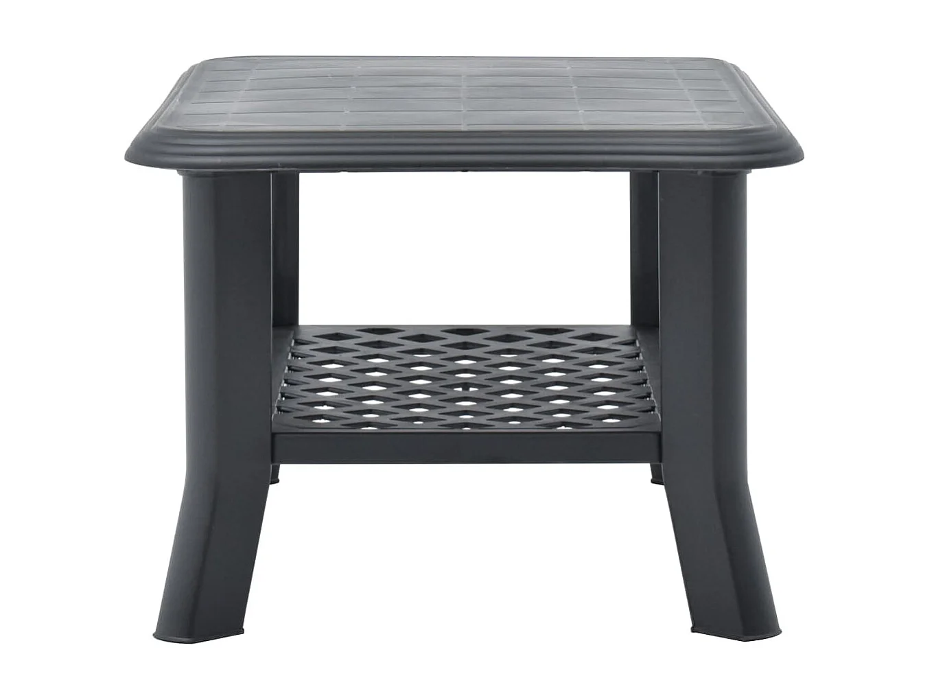 Couchtisch Beistelltisch Anthrazit 90 x 60 x 46 cm Kunststoff -MN60047