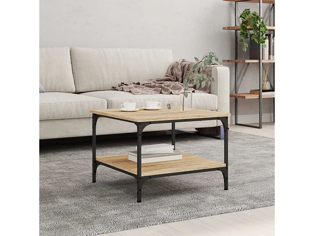 Couchtisch Beistelltisch Sonoma-Eiche 55x55x40 cm Holzwerkstoff -MN51853