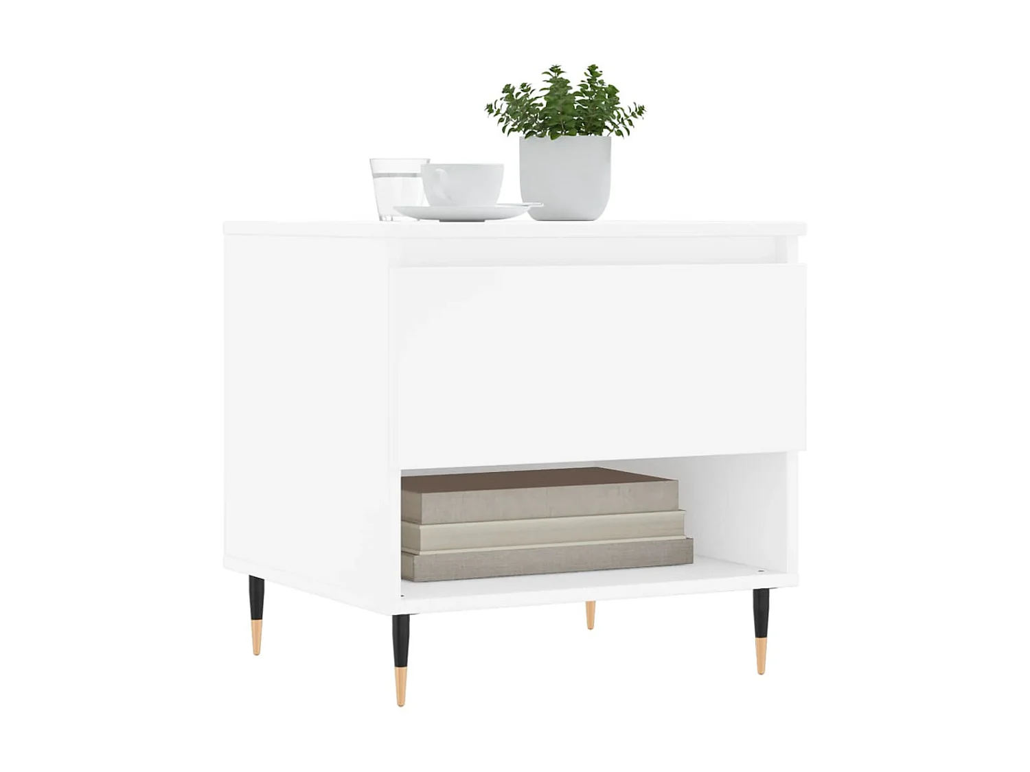 2er-Set Couchtische Beistelltisch Weiß 50x46x50 cm Holzwerkstoff -MN54037