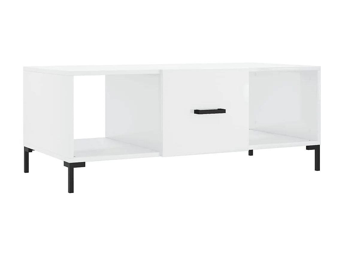 Couchtisch Beistelltisch Hochglanz-Weiß 102x50x40 cm Holzwerkstoff -MN88124