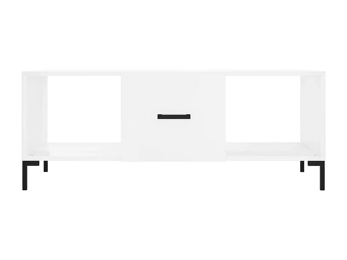 Couchtisch Beistelltisch Hochglanz-Weiß 102x50x40 cm Holzwerkstoff -MN88124